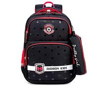 FBHFSUIEF Zaino impermeabile for la scuola, leggero, casual, da viaggio, con striscia di sicurezza notturna(Black)