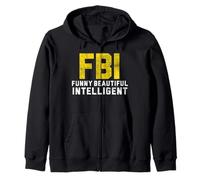 FBI Divertente Bella Intelligente Divertente Carino Felpa con Cappuccio