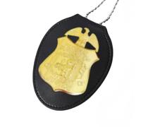 FBI Porta badge in pelle Distintivi per giochi di ruolo puntelli in pelle gioco speciale sotto copertura porta ID Halloween Party Accessor