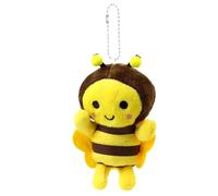 Fbinys Bee Stuffed Animal Pendant, Plush Toy Keyring, Portable Mini Bee Doll with Soft Plush Body, Cute Decorative Accessory for Purse, Backpack, Car Interior, Schoolbag, or Home Use