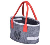 Fbinys Felt Shopping Bag, Oval Carrying Tote with Handles, Portable Cosmetic Case, Foldable Organizer for Audio Players, Kids Travel Toys, Arts and Crafts Storage