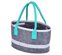 Fbinys Felt Shopping Bag, Oval Carrying Tote with Handles, Portable Cosmetic Case, Foldable Organizer for Audio Players, Kids Travel Toys, Arts and Crafts Storage