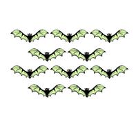 Fbinys Halloween Bat Wall Decor, Glowing Bats Set, Gothic Holiday Decoration, Reusable Stickers, Spooky Wall Art for Bedroom, Haunted House, Porch, Yard, And Front Door, 5.91x2.48x0.2 Inches