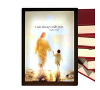 Fbinys Jesus Born Lights, 4D LED Light-Up Wall Picture, Illuminated Christian Decor for Living Room, Bedroom, Prayer Space, Baptism, and Christmas Celebration, 8.66x6.69 inches