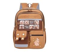 Fbinys Kids Capybara Backpack, Cute Animal School Bag, Large Capacity Stationery Organizer, Adjustable Shoulder Straps, Lightweight Design for School Travel Camping, 16.54x11.81x6.3 inch