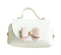 Fbinys Leather Candy Bag, Bowknot Boxes with Handle, Reusable PU Leather Candy Treat Bags, Wedding Favor Box, Birthday Party, Elegant Baby Shower Holders, Material, 12x7x8cm