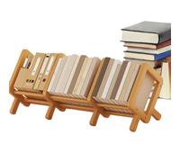 Fbinys Scaffale da scrivania, piccola libreria inclinabile in legno, libreria multifunzionale salvaspazio, organizzazione degli angoli di lettura, ideale per librerie di spazio di lavoro, 35-67 x 22 x