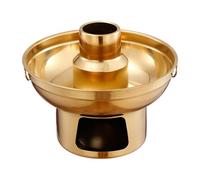 Fbinys Stainless Steel Hot Pot, Dry Ice Milk Tea Container, Round Bowl with Insulated Feature, Compact Metal Material Pot, Dessert Display with Elegant Design, Kitchen Hot Pots for Cake And Ice Cream