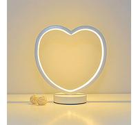 FBITE Lampada da scrivania Creativa per Interni Lampada da Tavolo a LED a Forma di Cuore Lampada da Comodino per Camera da Letto Matrimoniale Lampada da Tavolo Piccola Luce Notturna Luce ambiental