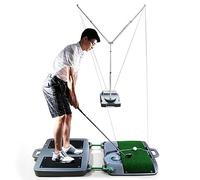 FBJAMZ Allenatore Portatile per Lo Swing da Golf, Ritorno Automatico della Palla, Distanza Regolabile, Ideale per Principianti, Allenamento Indoor e Outdoor, Strumento di analisi dello Swing.