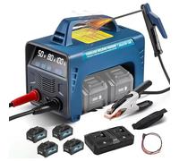 FBJAMZ Saldatrice a Batteria Saldatrice Portatile a Batteria MMA Arc 160A con Batteria 4 x 6,0 Ah, Display a LED