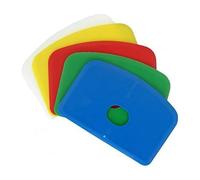 Fbk 81910 - 4 raschietto flessibile, per massa con foro, 146 x 98 x 1.65 mm, giallo