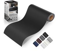 FBKOQKU Pelle Adesiva per Riparazioni Autoadesivo, 10 x 200 cm Patch di Riparazione in Pelle,Ecopelle Adesiva per Divani, Sedili Auto, Mobili, Borse, Giacche (Liscio Nero)