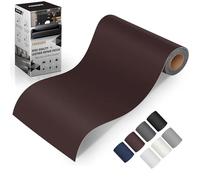 FBKOQKU Pelle Adesiva per Riparazioni Autoadesivo, 10 x 200 cm Patch di Riparazione in Pelle,Ecopelle Adesiva per Divani, Sedili Auto, Mobili, Borse, Giacche (Liscio Marrone scuro)