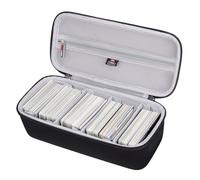 FBLFOBELI Custodia per giochi di carte compatibile con UNO/Piles/Phase 10/Exploding Kittens/Five Crowns/Flip 7/Go Fish/Monopoly Deal e carte da gioco, solo custodia (nero+grigio)