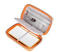 FBLFOBELI Custodia rigida in EVA compatibile con Nintendo 2DS XL con 8 carte da gioco (solo custodia arancione)
