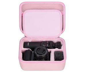 FBLFOBELI Custodia rigida in EVA per Sony ZV E-10/Sony ZV-1 con obiettivo intercambiabile Mirrorless Vlog, custodia protettiva antiurto (rosa)