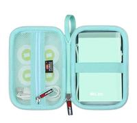 FBLFOBELI Custodia rigida per etichettatrice Nelko P21/TYPONOS P21/Niimbot D11/Phomemo D30 D35/JADENS D11/ORGBRO X1 X3 S001, tasca in rete per accessori per nastro stampante di etichette (solo