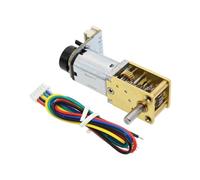 FBPQRCONS GW12-N20 Encoder ABHL DC 3V6V12V Micro Motoriduttore Elettrico a Bassa velocità Mini Riduttore a Vite Senza Fine(12V A35,1 Ratio 42-B Motor)