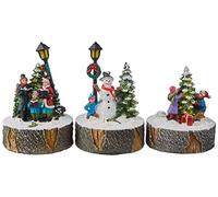 FBright 9 Pezzi di Figure di Natale LED, Luce Calda, Medidas pieza: 9 x 9 x13 cm