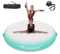 FBSPORT Air Spot, Tappetino da Ginnastica Gonfiabile 70x10cm, Airtrack per Ginnastica Artistica, Roll Barrel Tumbling Mat con Pompa per Yoga/Taekwondo/Sport