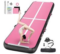 FBSPORT Airtrack - Tappetino da ginnastica con pompa ad aria, altezza 10 cm, spessore 3 m, con borsa per il trasporto, per casa, esterni, yoga