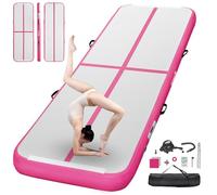 FBSPORT Airtrack - Tappetino da ginnastica con pompa ad aria, altezza 10 cm, spessore 4 m, con borsa per il trasporto, per casa, esterni, yoga