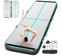 FBSPORT Airtrack - Tappetino da ginnastica con pompa ad aria, altezza 10 cm, spessore 5 m, con borsa per il trasporto, per casa, esterni, yoga