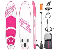FBSPORT Tavola da SUP Gonfiabile SUP, Stand Up Paddling Board, Stand Up Paddle Board Gonfiabile per Stand Up Paddling 15CM Spessore, Surf con Alluminio Regolabile SUP Paddle + Pompa(Pink)