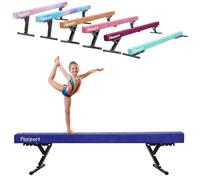 FBSPORT Trave Ginnastica Artistica per casa Regolabile 244CM,5 Altezza regolabiletrave Trave Alta Ginnastica Artistica Fascia da Pavimento Altamente Stabile per Bambini