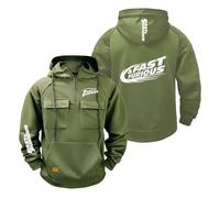 FBWZSAG Felpa con Cappuccio Stampata da Uomo per F.u.r.io.u.s F.l.y F.a.s.t Capispalla Mezza Zip Comode Felpe A Maniche Lunghe Maglioni Semplici Abbigliamento-LvSe||m