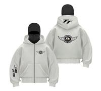 FBWZSAG Felpe con Cappuccio da Uomo Collision Color Balaclava per I.s.l.e of M.a.n T..T Cerniera Completa Cappotti Larghi Tasche-QHS||XX_l