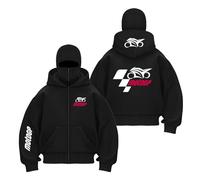 FBWZSAG Felpe con Cappuccio Passamontagna Cuciture da Uomo Capispalla per M.o.to.G.P Giacche Attive Top Antivento Grafiche Cappotti Comodi Abbigliamento Palestra-HeiS||s