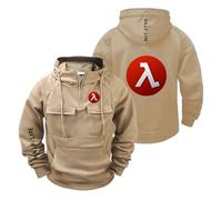 FBWZSAG Maglioni da Uomo con Cappuccio per H.a..LF-L.i.Fe Felpe Mezza Cerniera Capispalla Top Primavera Autunno Abbigliamento Sportivo Grafica Cappotti Larghi-KQSe||l