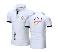 FBWZSAG Polo da Uomo Streetwear per N.u.RB.ur.gr.ing T-Shirt Leggere E Comode Semplici con Colletto Maniche Corte Bottoni Mezza Manica-BaiS||l
