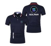 FBWZSAG Polo Stampate da Uomo T-Shirt per S.o.la.n.a S.O.L Fitness Maniche Corte con Bottoni Mezza Manica Abbigliamento Sportivo-SLanS||XX_l