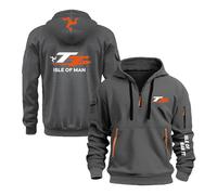 FBWZSAG Uomo Felpe con Cappuccio Top Felpa con Cappuccio per I.s.l.e of M.a.n T..T Abbigliamento da Palestra Semplice E Grafico Manica Lunga Felpe Pullover con Cappuccio-E-ShenHui||XXL