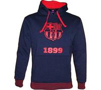 FC Barcelona - Felpa con cappuccio della squadra di calcio spagnola FC Barcelona, collezione ufficiale, taglia uomo, Blu (blu), XL