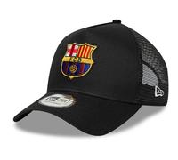 FC Barcelona Football Club, Merchandising ufficiale 2026, berretto da baseball con logo Core Patch A-Frame Trucker, regolabile, nero