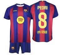 FC Barcelona KIT BAMBINO 8 PEDRI 1ª Equipaggiamento 25/26 Replica Ufficiale - Set Bambino con Maglietta e Pantaloni Blaugrana, Rosso e blu, 12 anni
