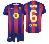 FC Barcelona Kit per bambini 6 GAVI 1ª equipaggiamento 25/26, replica ufficiale, completo maglietta e pantaloni Blaugrana (FR/ES, età: 8 anni, regolare, rosso e blu)