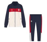 FC Barcelona Tuta Blu/Beige 22/23 - Taglia XXL - Giacca e Pantaloni per Allenamento di Calcio - Tuta Barça