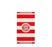 FC Bayern München Asciugamano, telo doccia, asciugamano da bagno, rosso, bianco, 100 x 50 cm