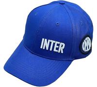 FC Inter Cappello con Visiera con Logo Scritta Colore Bianco Taglia Regolabile