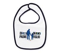 FC Internazionale Milano S.p.A. Bib, Bavaglino Neonato Unisex Bambino, Bianco, Taglia unica, Padre/Figlio