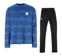 FC Internazionale Milano S.p.A. Pigiama Lungo Bambino con Logo Inter - 100% Cotone Morbido - Caldo e Confortevole per l’Inverno