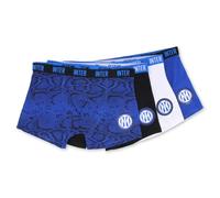 FC Internazionale Milano S.p.A. Set 4 Boxer Uomo Inter - Intimo Comodo e Traspirante - Cotone 100% Morbido e Resistente - Elastico Confortevole - Perfetto per Uso Quotidiano