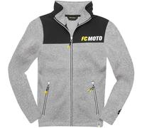 FC-Moto Faster-FJ Giacca in pile, nero-grigio, taglia L per maschi
