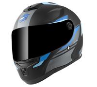 FC-Moto FF114B Zeron Casco, nero-blu, taglia S per maschi