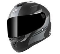 FC-Moto FF114B Zeron Casco, nero-grigio-bianco, taglia M per maschi